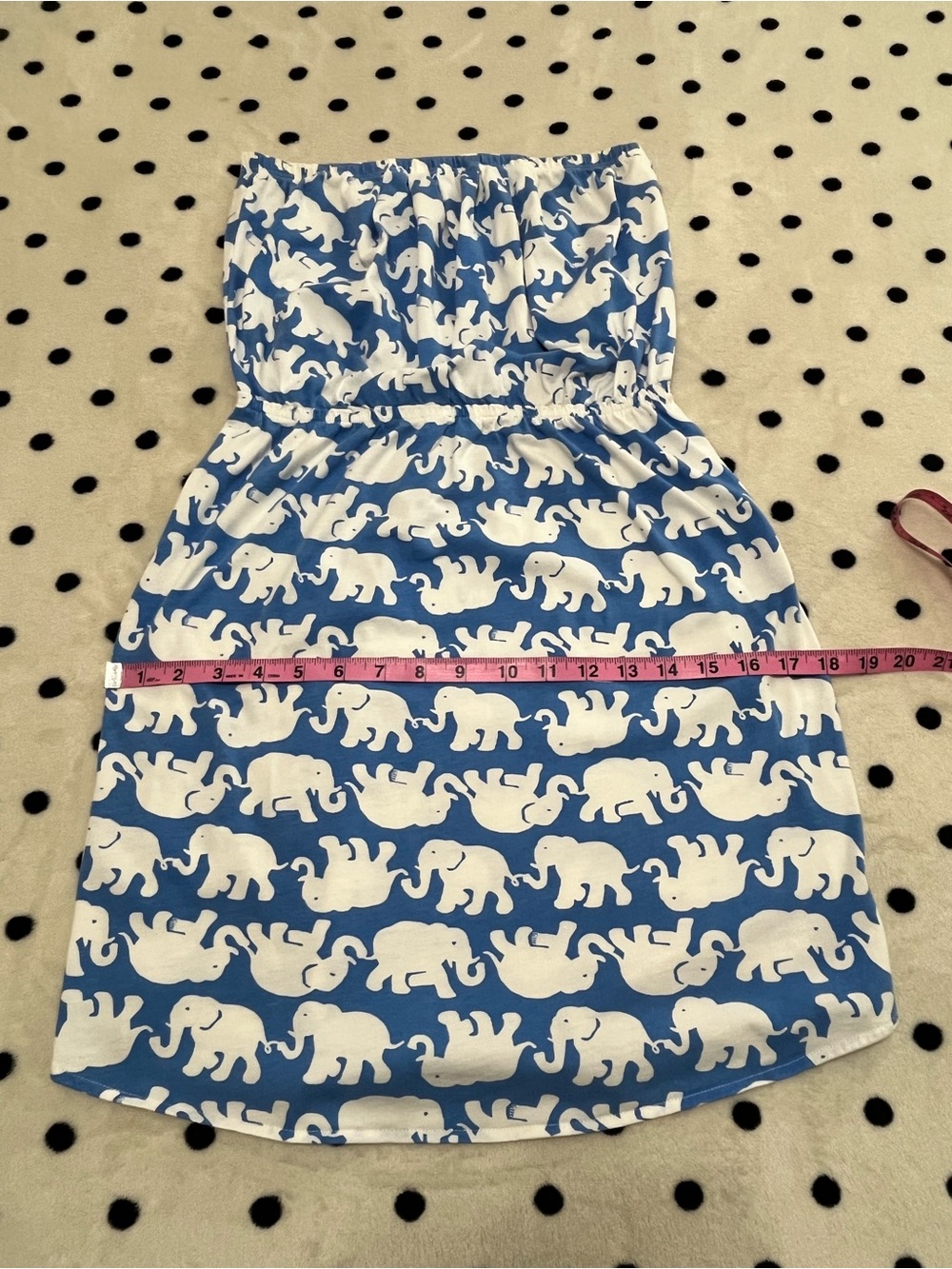 Lilly Pulitzer Windsor Strapless Tusk In Sun Blue Elephant Dress Size S - Picture 7 of 10